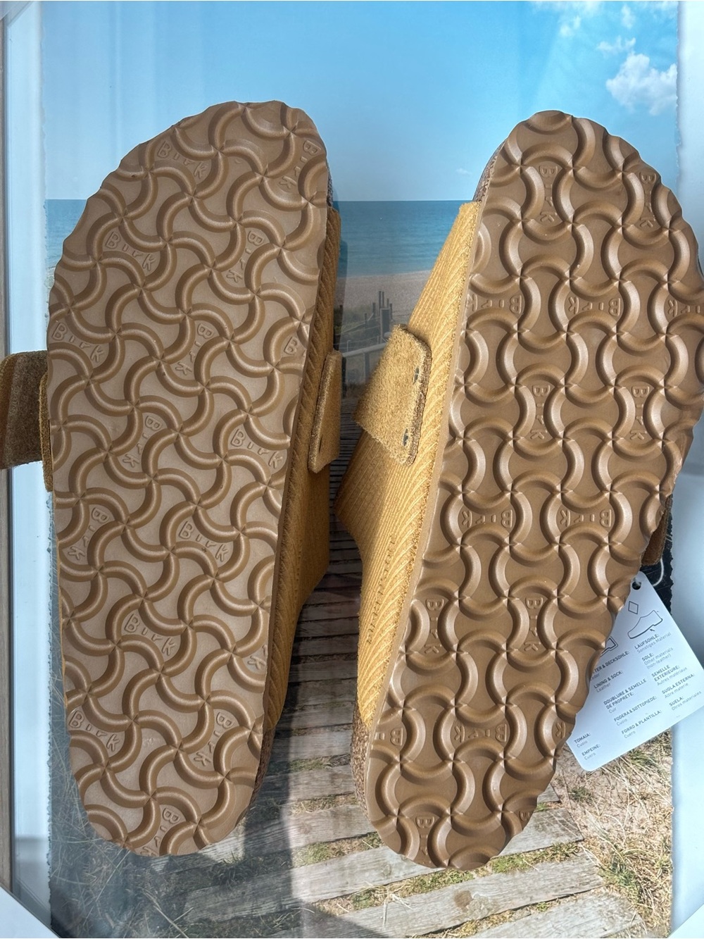 Birkenstock Kyoto Cork Brown Suede Leather Sandals Slides Wmns 8 8.5 39 NEW - Picture 5 of 8